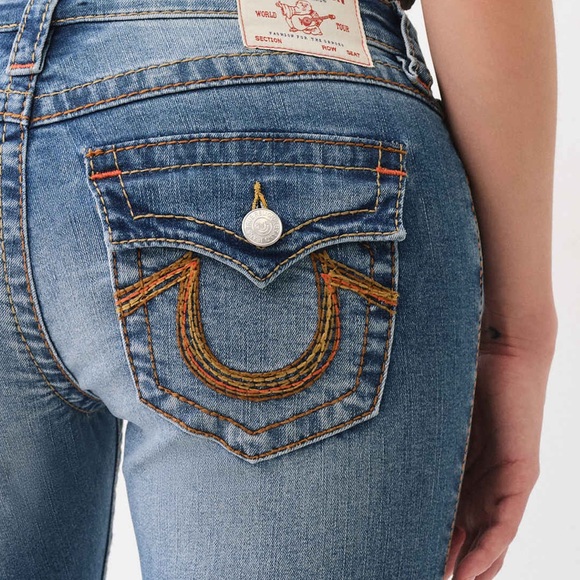 True Religion Denim - True Religion JOEY RAINBOW STITCH FLARE JEAN